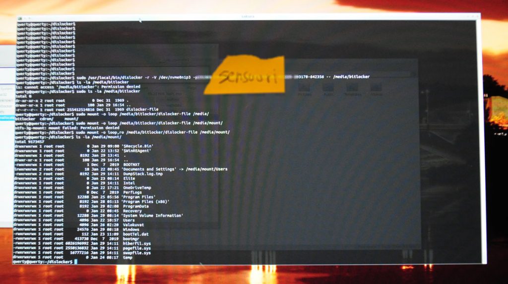 Successfully mounting using dislocker