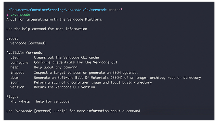Veracode container scanning